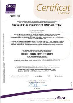 CERTIFICATS ISO 9001 & 14001